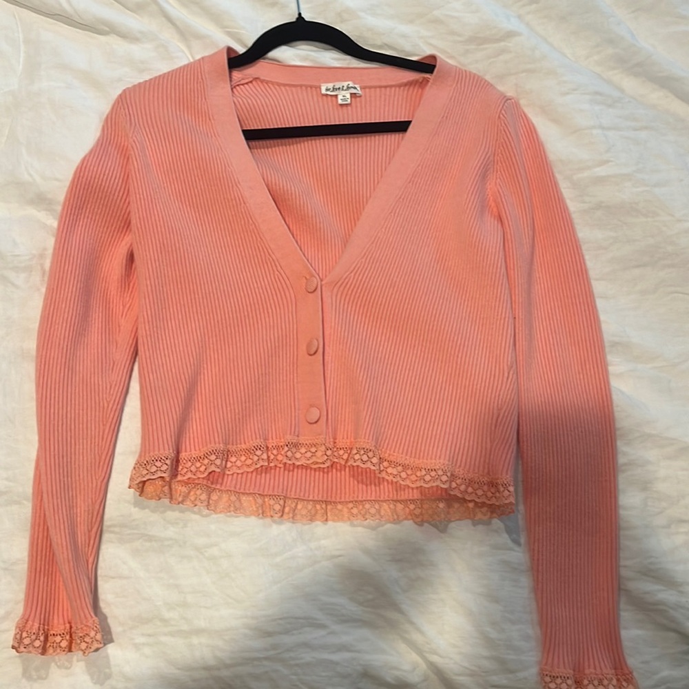 For love and lemon salmon/pink cardigan